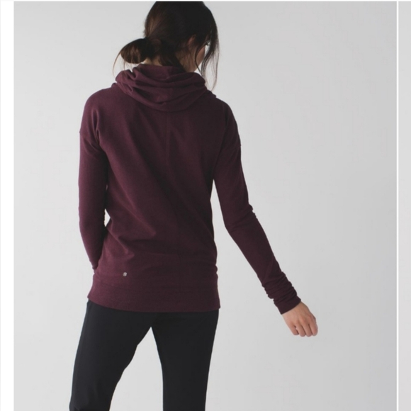 Lululemon Stress Less Hoodie- Heathered Bordeaux Drama - Picture 6 of 14